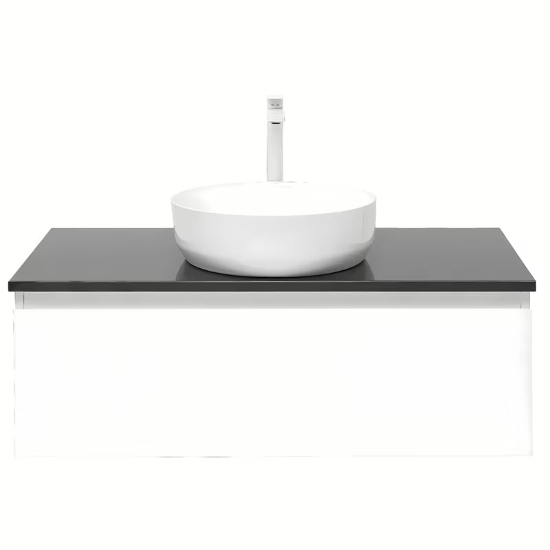 Bijela viseća kupaonski ormarić SAT B-Way 1 s pokrovnom pločom, 99x45x30 cm