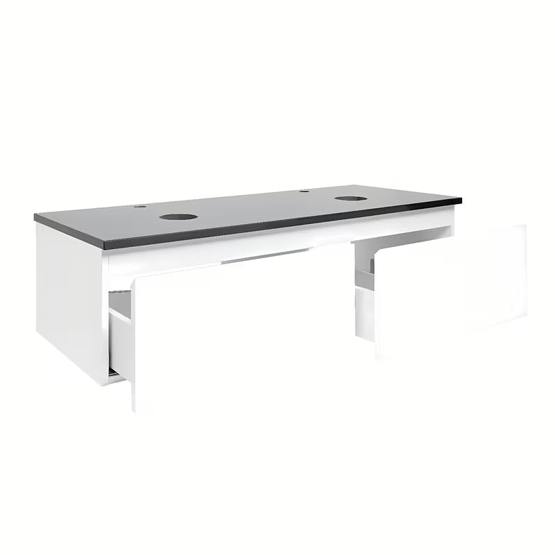 Viseća kupaonski ormarić SAT B-Way 1 u bijelom sjaju s pokrovnom pločom 119x45x30 cm