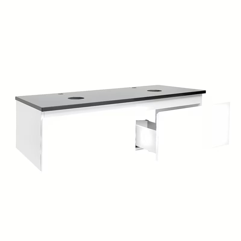 Viseća kupaonski ormarić SAT B-Way 1 u bijelom sjaju s pokrovnom pločom 119x45x30 cm