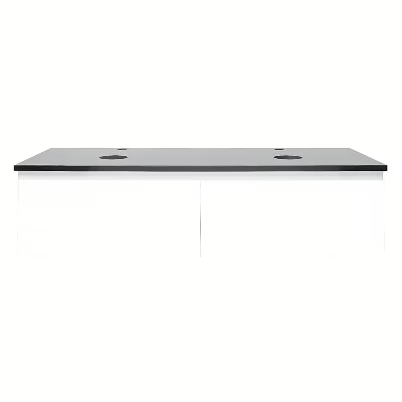 Viseća kupaonski ormarić SAT B-Way 1 u bijelom sjaju s pokrovnom pločom 119x45x30 cm