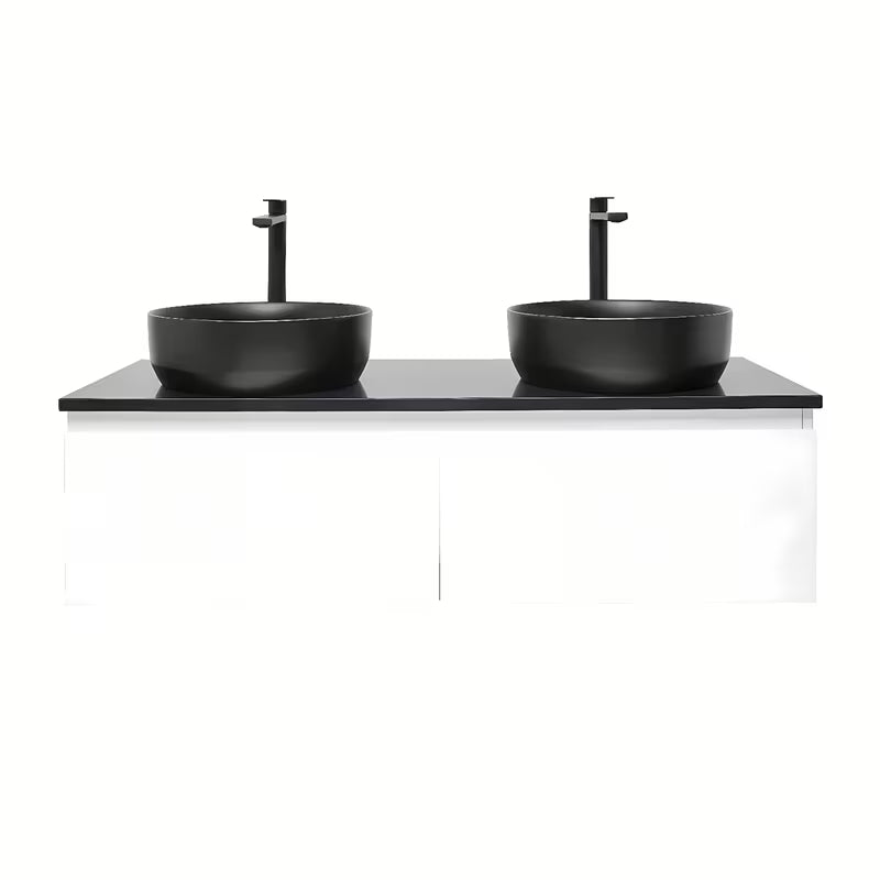 Viseća kupaonski ormarić SAT B-Way 1 s pokrovnom pločom u bijeloj boji i sjajnoj završnoj obradi