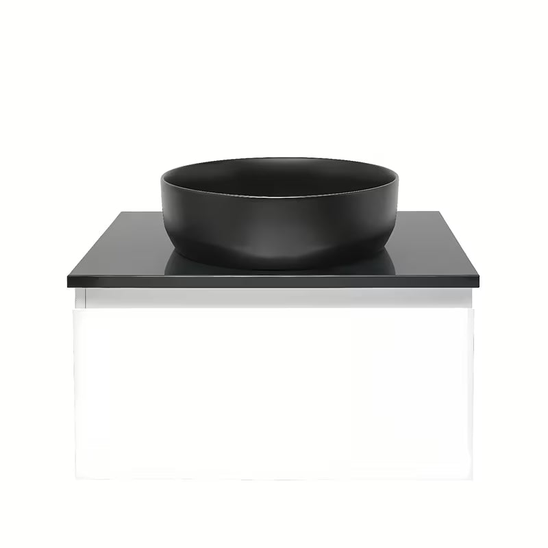 Viseća kupaonski ormarić SAT B-Way 1 s pokrovnom pločom u bijeloj boji sa sjajnom završnom obradom