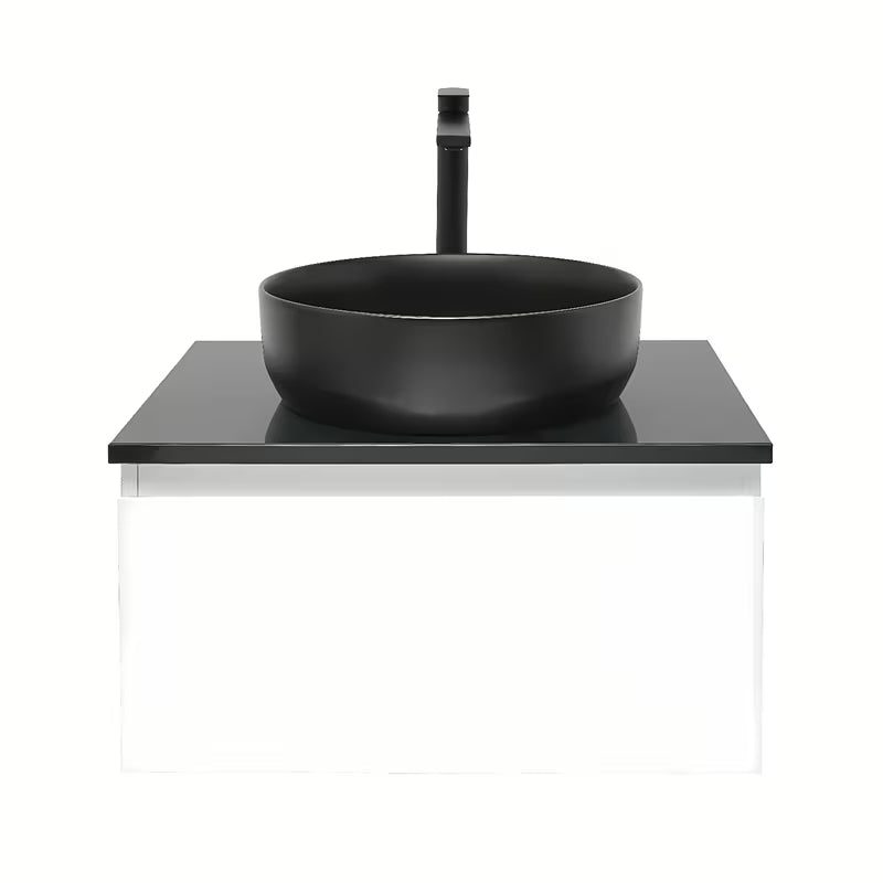 Viseća kupaonski ormarić SAT B-Way 1 u bijelom sjaju s pokrovnom pločom