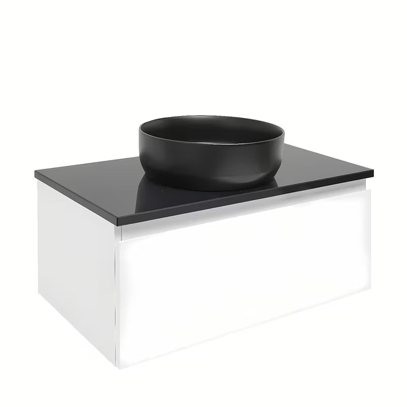 Viseća kupaonski ormarić SAT B-Way 1 u bijeloj boji sa sjajnom površinom i pokrovnom pločom