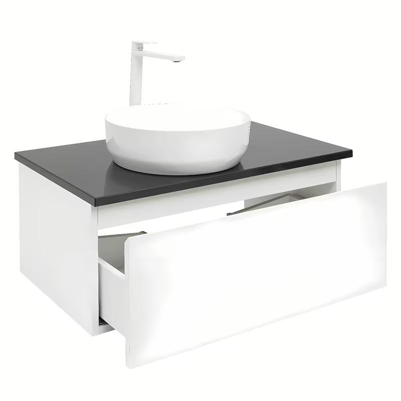 Viseća kupaonski ormarić SAT B-Way 1 u bijeloj boji s pokrovnom pločom i modernog dizajna