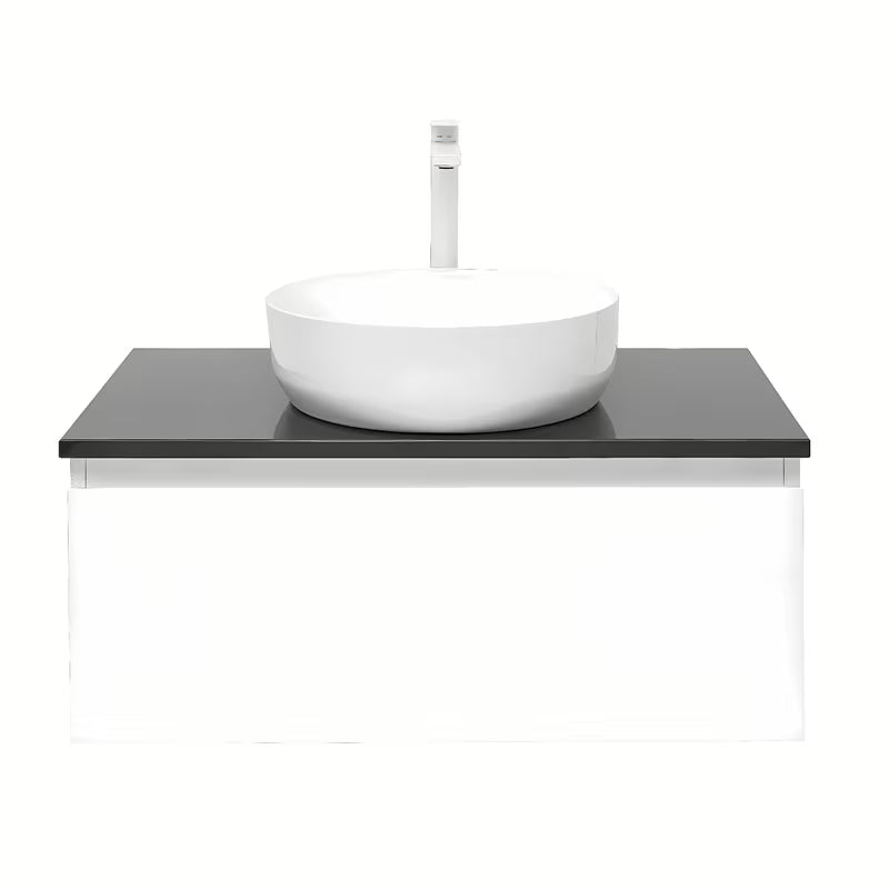 Viseća kupaonski ormarić SAT B-Way 1 u bijeloj boji s pokrovnom pločom i modernog dizajna