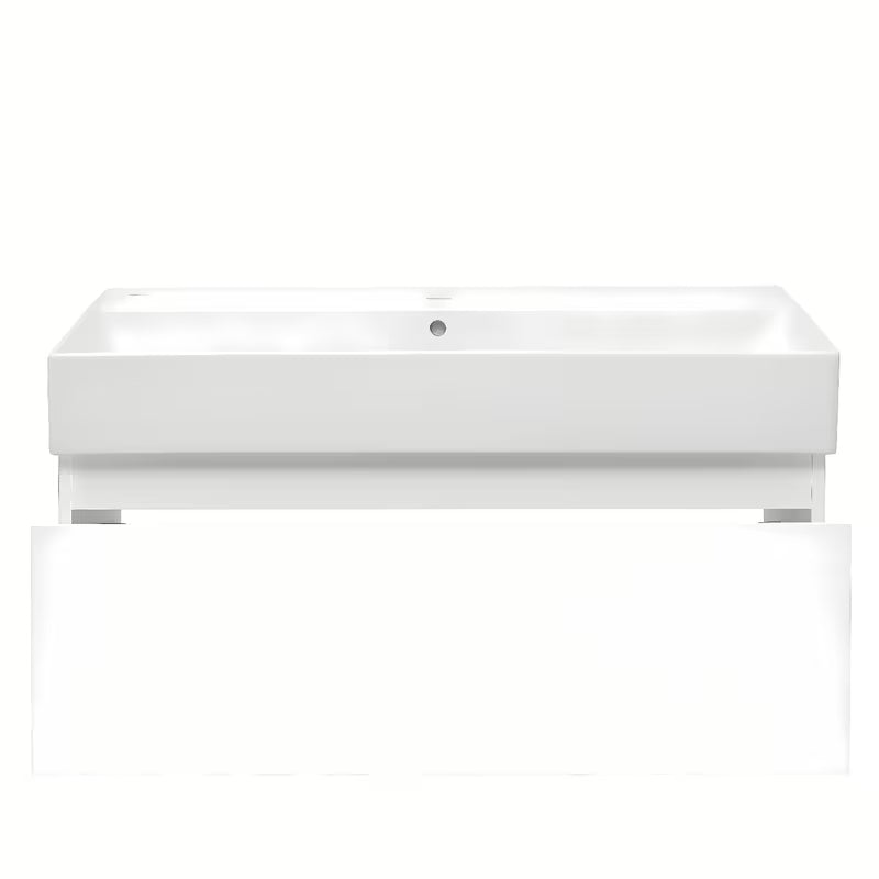 Viseća kupaonski ormarić s keramičkim umivaonikom SAT B-Way 1 u sjajno bijeloj boji