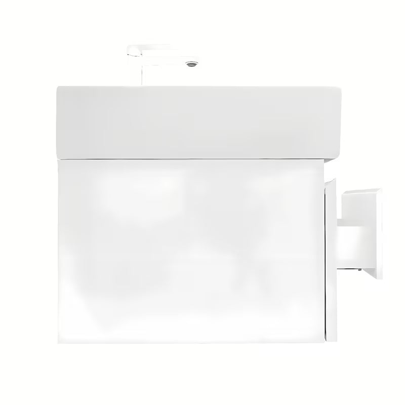 Viseća kupaonski ormarić SAT B-Way 1 s keramičkim dvostrukim umivaonikom u sjajno bijeloj boji