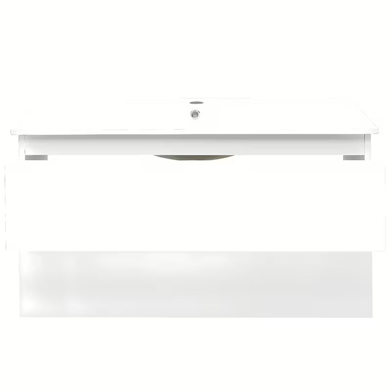 Viseća kupaonski ormarić s umivaonikom SAT B-Way 1 u sjajnoj bijeloj boji s dvije ladice