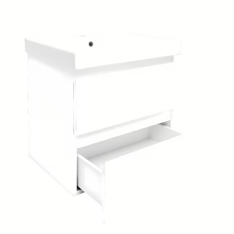 Viseća kupaonski ormarić s keramičkim umivaonikom SAT B-Way 1 u bijeloj boji sa sjajnom završnom obradom