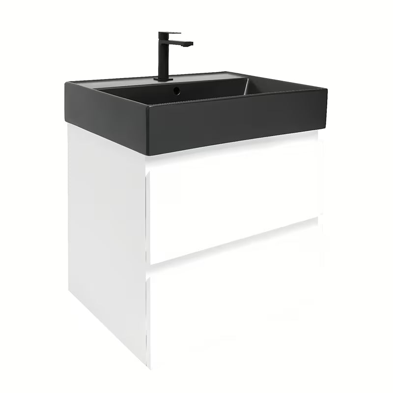 Viseća kupaonski ormarić s umivaonikom SAT B-Way 1 u bijelom sjaju