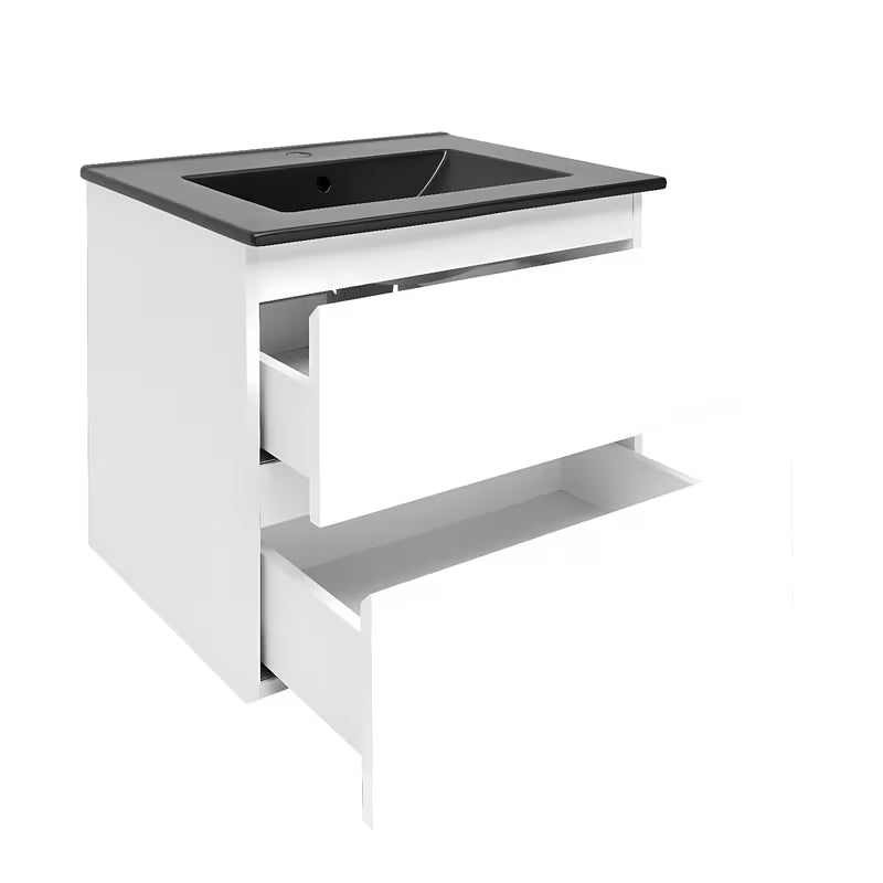 Viseća kupaonski ormarić SAT B-Way 1 s umivaonikom u sjajno bijeloj boji