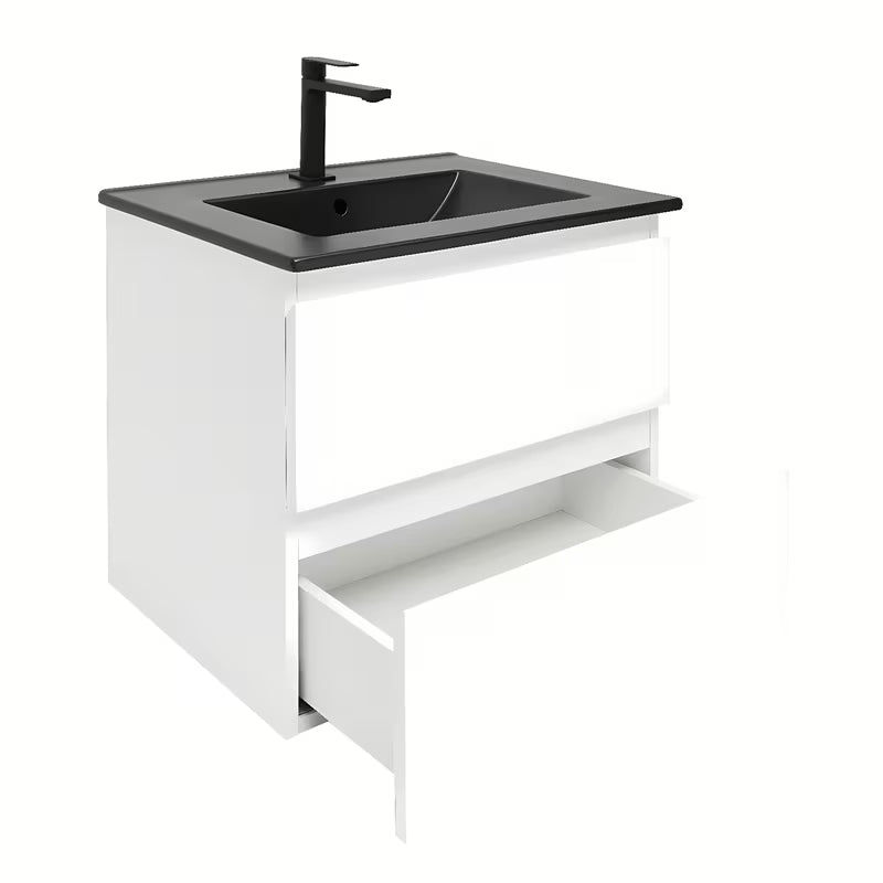 Viseća kupaonski ormarić s umivaonikom SAT B-Way 1 u sjajno bijeloj boji s dvije ladice