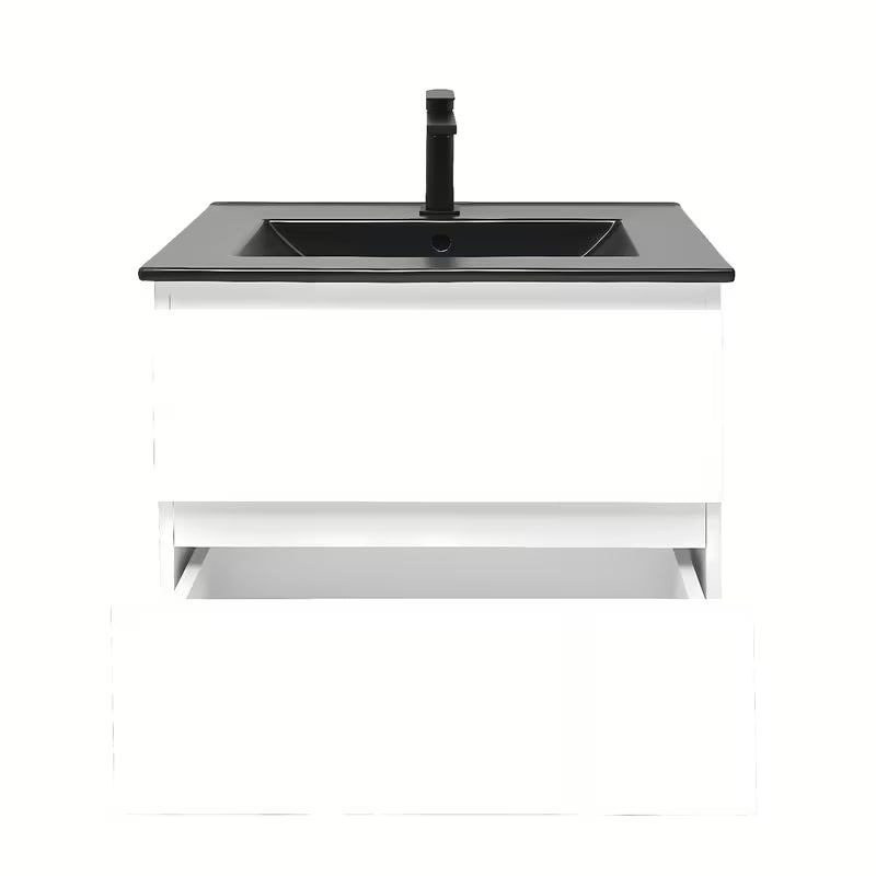 Viseća kupaonski ormarić s umivaonikom SAT B-Way 1 u sjajno bijeloj boji s dvije ladice