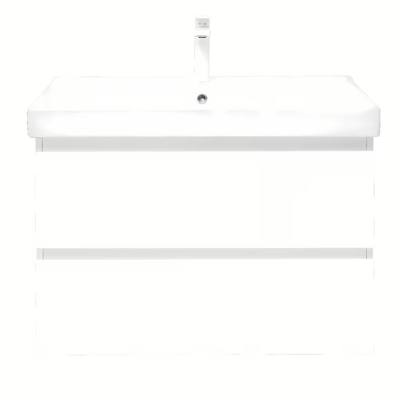 Viseća kupaonski ormarić s keramičkim umivaonikom SAT B-Way 1 u bijeloj boji, 79x50x45 cm.