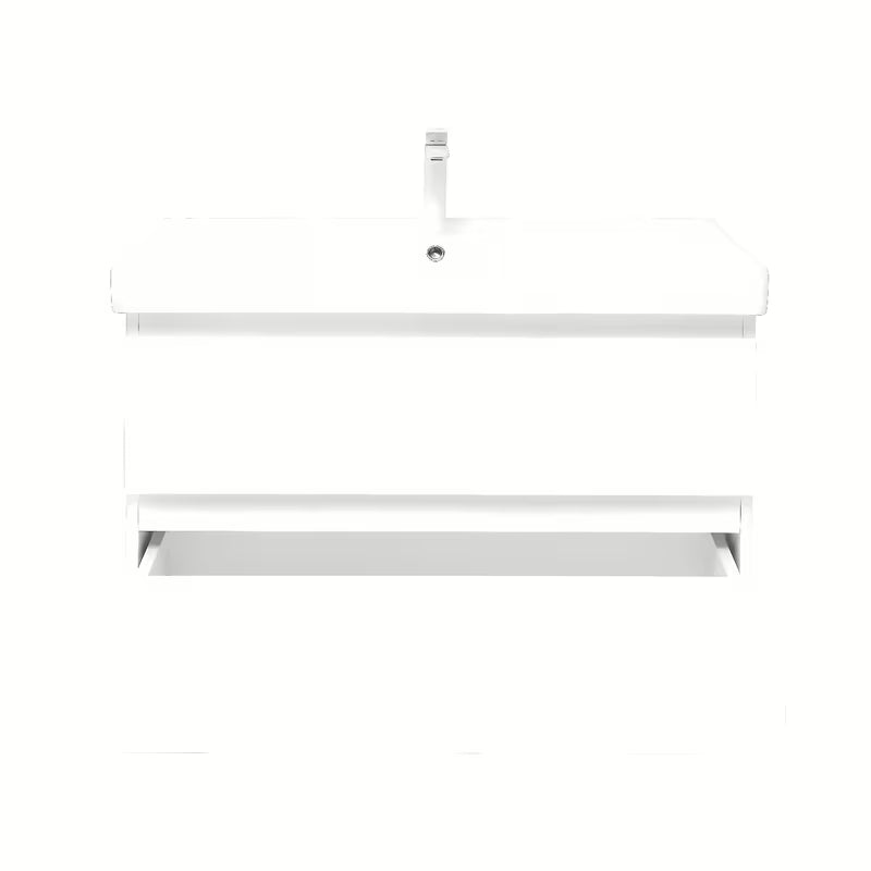 Viseća kupaonski ormarić s keramičkim umivaonikom SAT B-Way 1 u bijeloj boji, 79x50x45 cm.