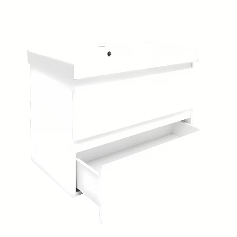 Viseća kupaonski ormarić s keramičkim umivaonikom SAT B-Way 1 u sjajnoj bijeloj boji