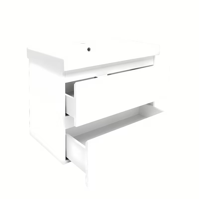 Viseća kupaonski ormarić s keramičkim umivaonikom SAT B-Way 1 u sjajnoj bijeloj boji