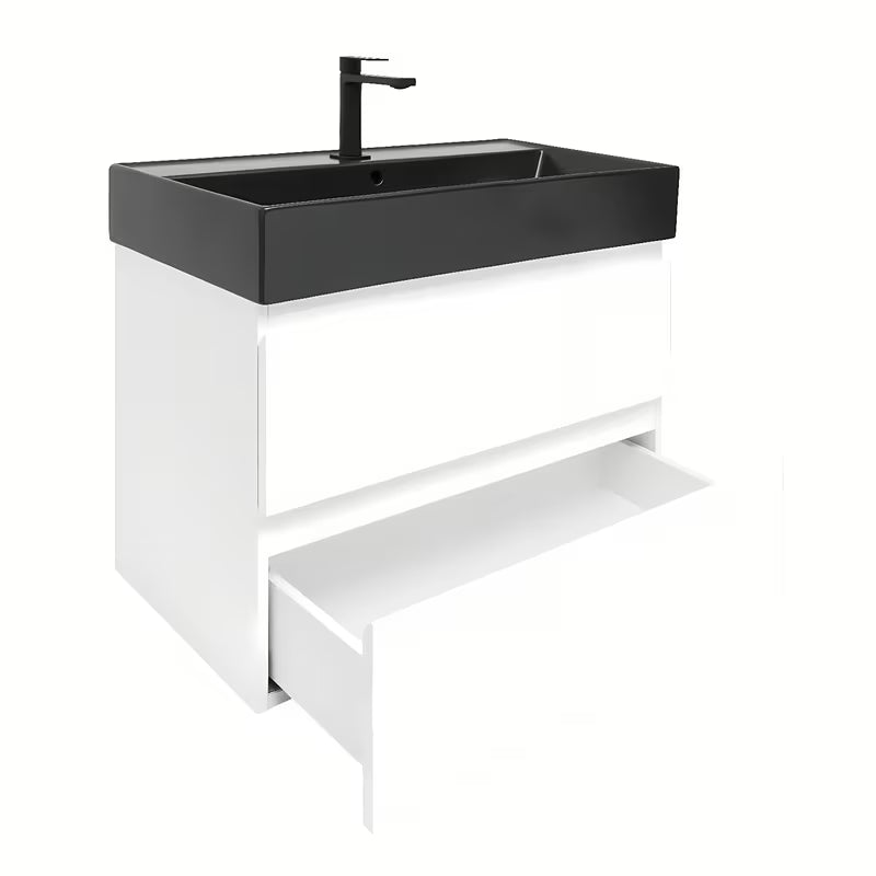 Viseća kupaonski ormarić s keramičkim umivaonikom SAT B-Way 1 u bijelom sjaju