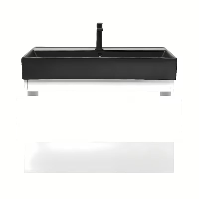 Viseća kupaonski ormarić s keramičkim umivaonikom SAT B-Way 1 u bijelom sjaju