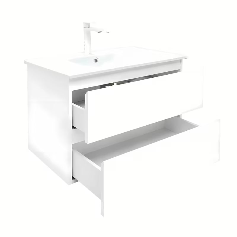 Viseća kupaonski ormarić s umivaonikom SAT B-Way 1 u sjajnoj bijeloj boji