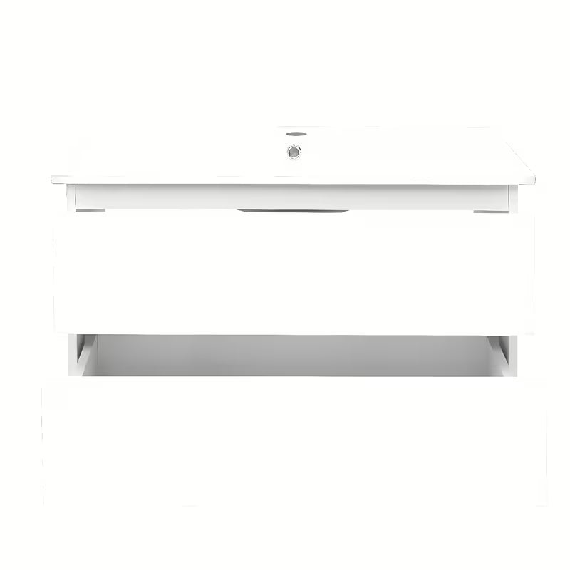 Viseća kupaonski ormarić s umivaonikom SAT B-Way 1 u bijelom sjaju s dvije ladice