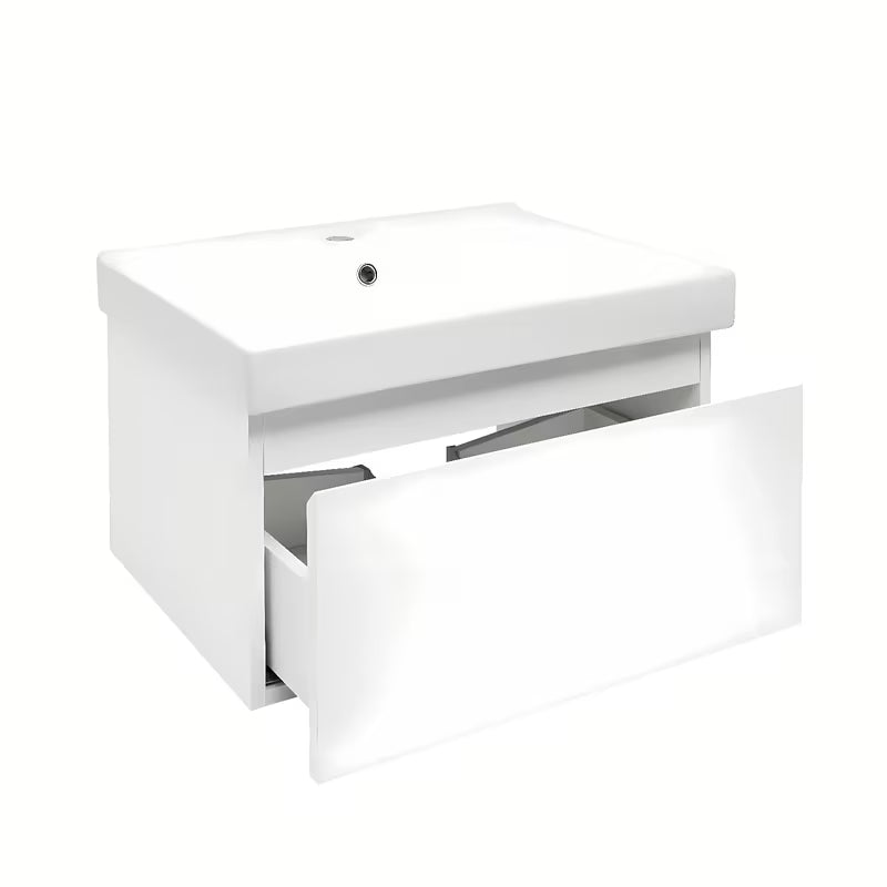 Viseća kupaonski ormarić s keramičkim umivaonikom SAT B-Way 1 u bijelom sjaju