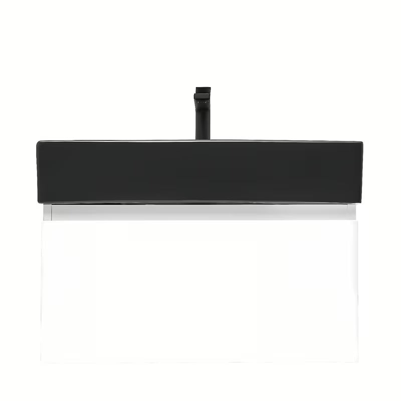 Viseća kupaonski ormarić s keramičkim umivaonikom SAT B-Way u bijelom sjaju 59x45x30 cm