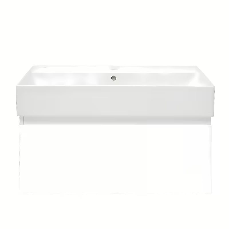 Viseća kupaonski ormarić s keramičkim umivaonikom SAT B-Way 1 u sjajno bijeloj boji