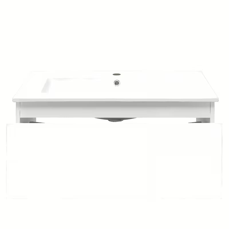 Viseća kupaonski ormarić s keramičkim umivaonikom SAT B-Way 1 u sjajno bijeloj boji 79x45x30 cm.