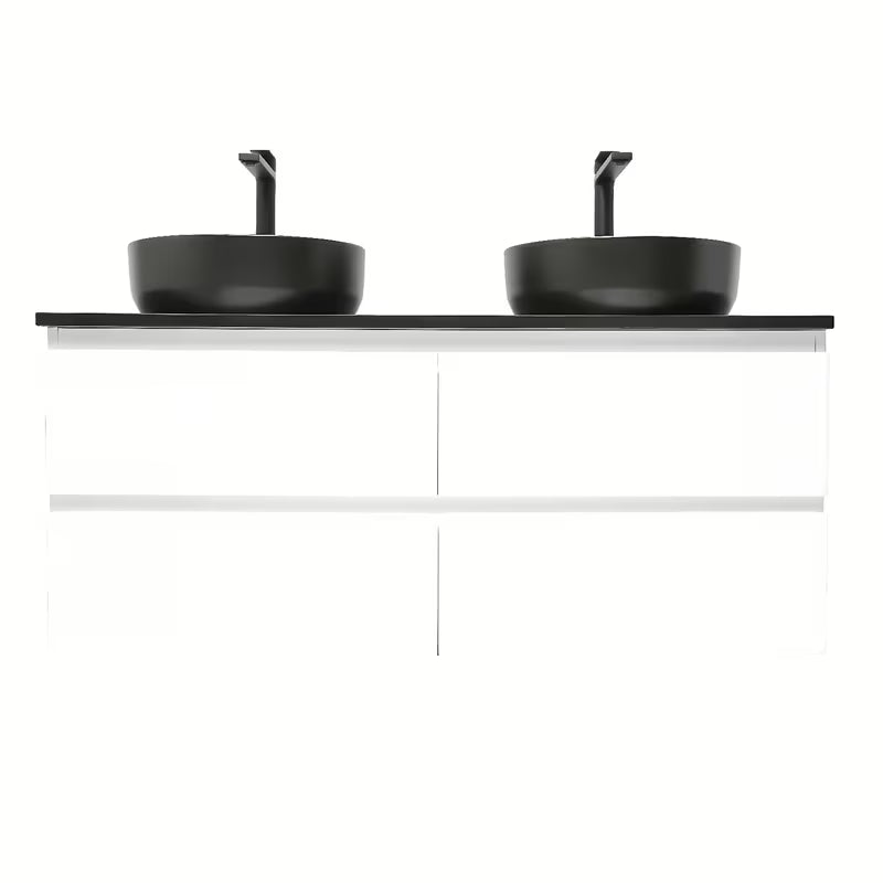Viseća kupaonski ormarić s umivaonikom SAT B-Way u bijeloj boji, visoki sjaj 119x45x50 cm