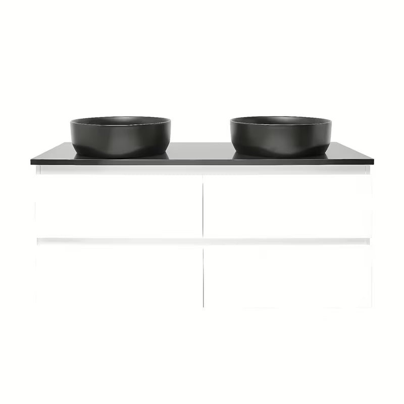 Viseća kupaonski ormarić SAT B-Way u sjajnoj bijeloj boji s pokrovnom pločom