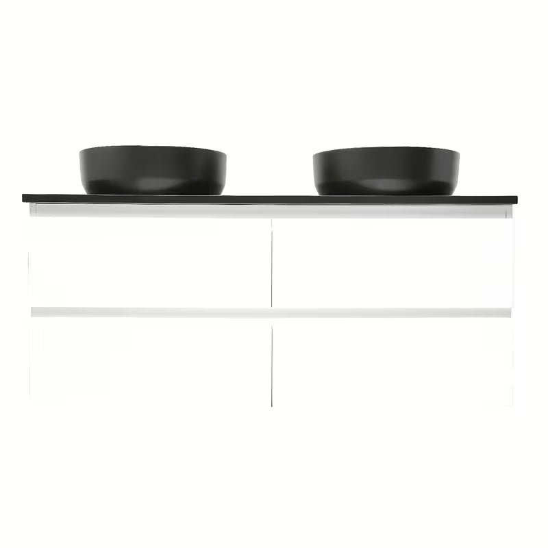 Viseća kupaonski ormarić SAT B-Way u bijeloj boji sa sjajnom završnom obradom s pokrovnom pločom