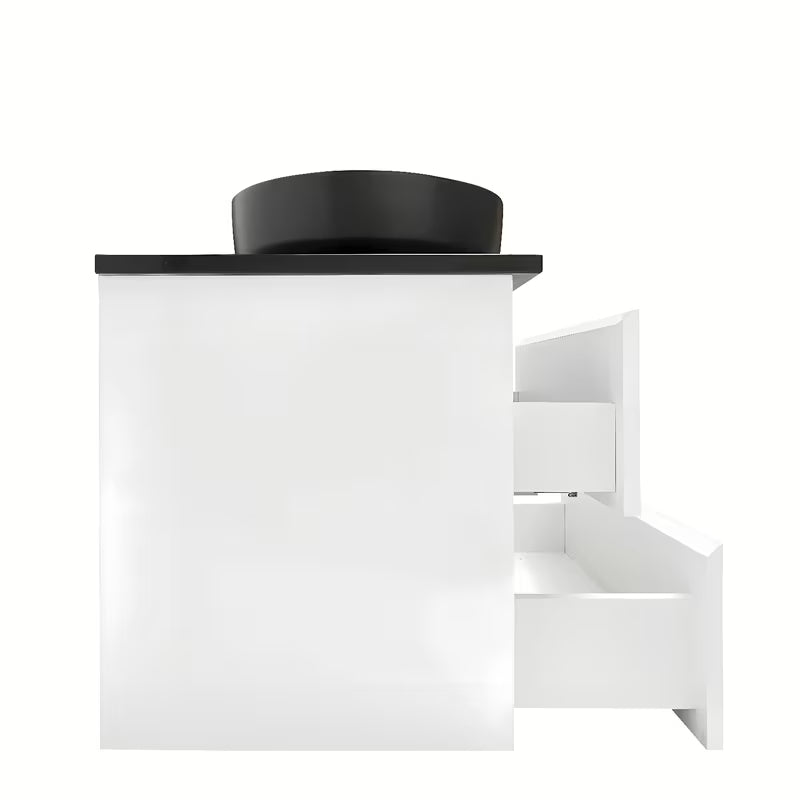 Viseća kupaonski ormarić SAT B-Way u bijeloj boji, sjajna izvedba s pokrovnom pločom