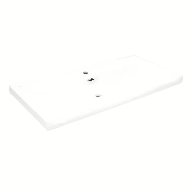 Namještajni keramički umivaonik SAT B-Way u mat bijeloj boji, četvrtastog oblika i s preljevom