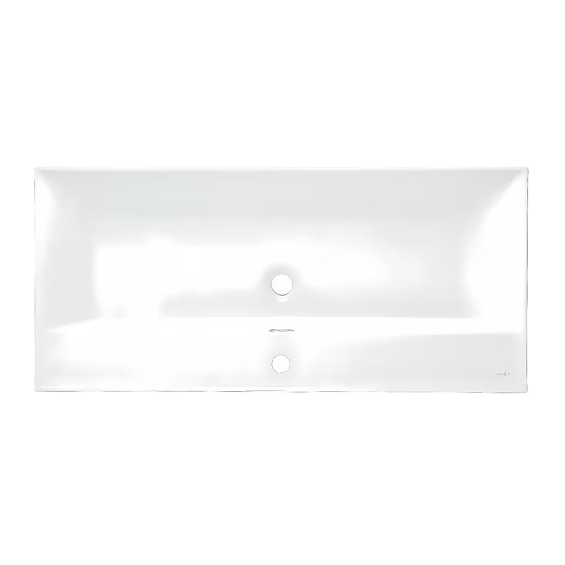 Bijeli keramički umivaonik za kupaonski ormarić SAT B-Way 100,5x46,3 cm s otvorom pro za slavinu u sredini