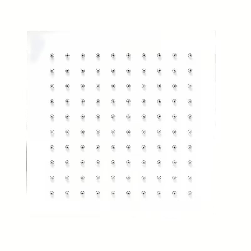 Bijela mat nadglavni tuš SAT B-Way, kvadratna 200 x 200 mm s jednim mlazom.