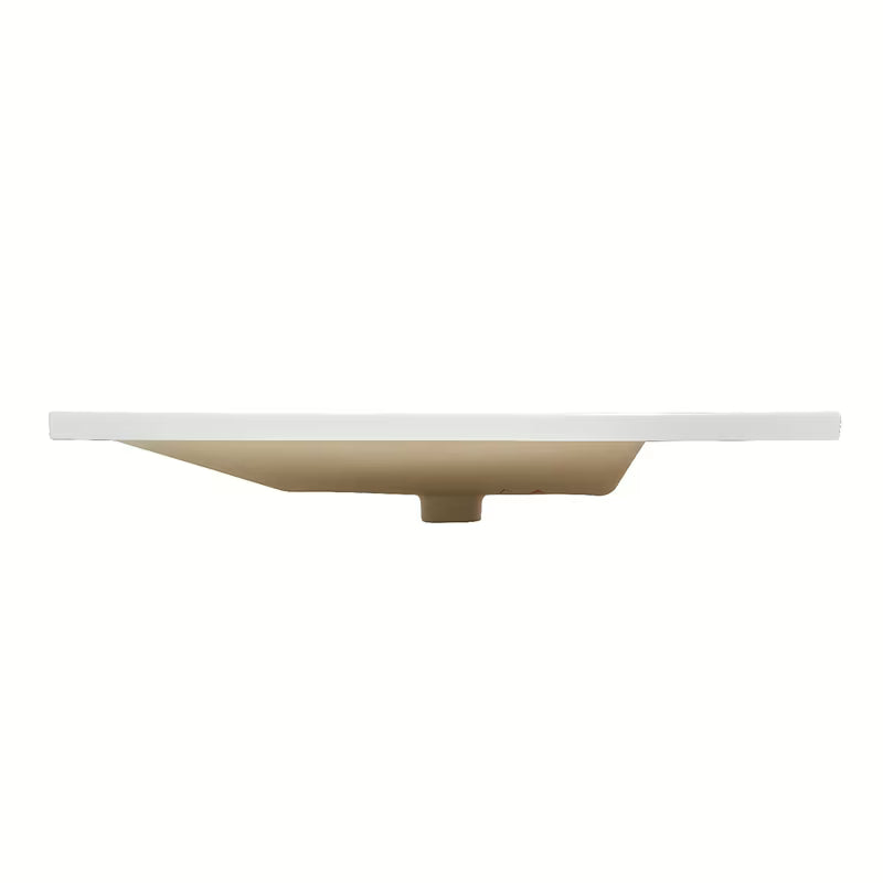 Namještajni keramički umivaonik SAT B-Way 81x46 cm u mat bijeloj boji s odlagališnom plohom desno.
