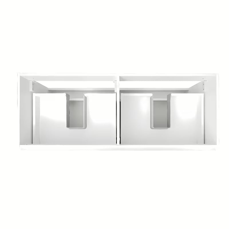 Viseća ormarić s umivaonicima SAT B-Way u sjajno bijeloj boji s pokrovnom pločom u dekoru hrasta