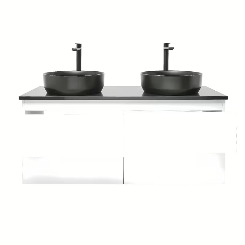 Viseća kupaonski ormarić s umivaonikom SAT B-Way u bijeloj boji, visoki sjaj 119x45x50 cm