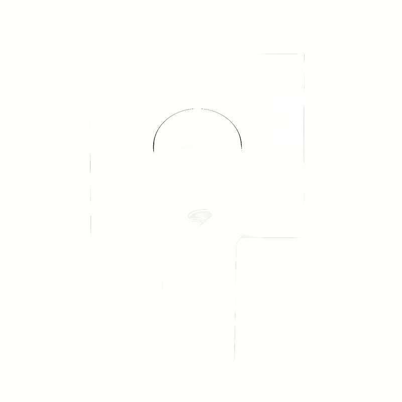 Podžbukna jednoručna baterija miješalica za tuš SAT B-Way u mat bijeloj boji s minimalističkim dizajnom.