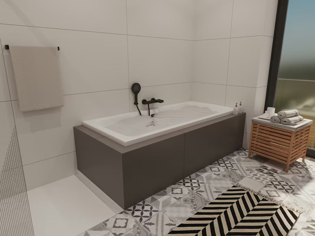 Jednoručna Baterija kada i miješalica za tuš SAT by Paffoni B-Way u mat crnoj boji