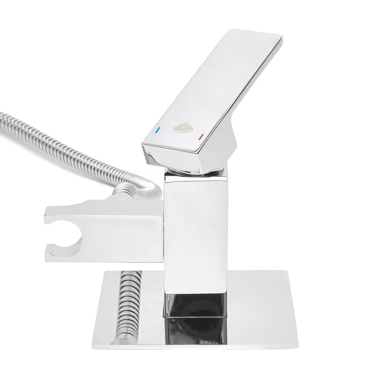 SAT Chrome podžbukna miješalica za bide u krom izvedbi s bide tušem i crijevom za tuš