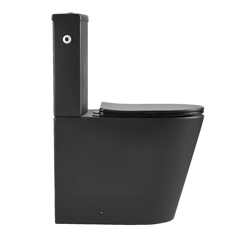 Samostojeći WC kombi SAT Brevis u crnoj mat boji s rimless školjkom i sjedalom soft Close.