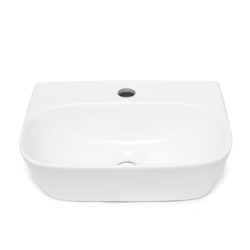 Bijeli keramički mali umivaonik SAT Brevis 43x30 cm bez preljeva s otvorom pro za slavinu