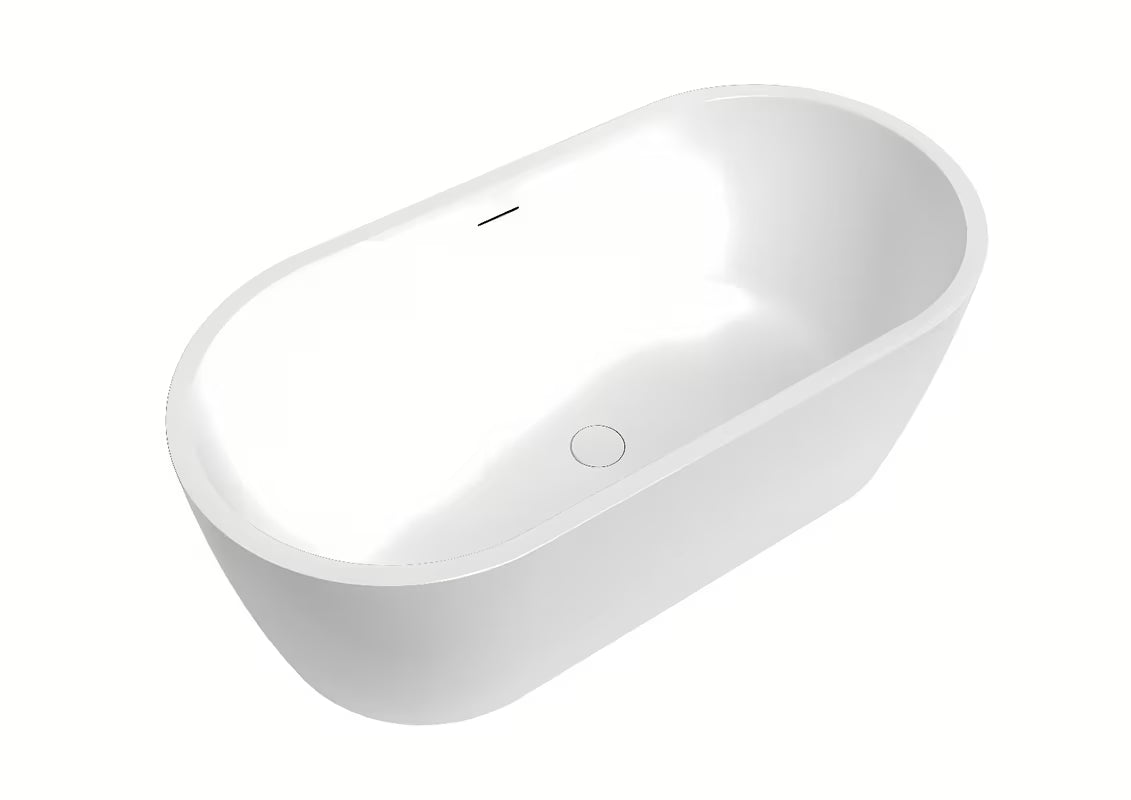 Samostojeći akrilna kada SAT Brevis 160x80 cm u bijeloj izvedbi, prikladna za zid i za ugradnju u prostor.