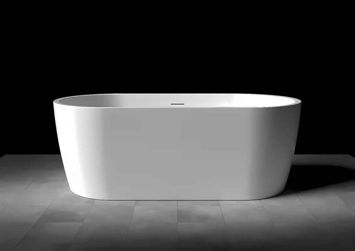 Samostojeći akrilna kada SAT Brevis 160x80 cm u bijeloj izvedbi, prikladna za zid i za ugradnju u prostor.