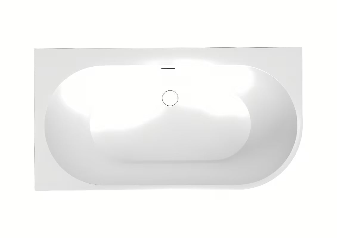 Samostojeći akrilna kada SAT Brevis u lijevoj izvedbi dimenzija 159x84 cm sa sjajnom površinom.