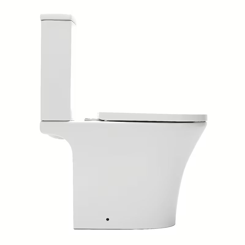 Bijeli samostojeći WC kombi SAT Brevis s vodokotlićem, WC daskom soft Close i dvokoličinskim ispiranjem