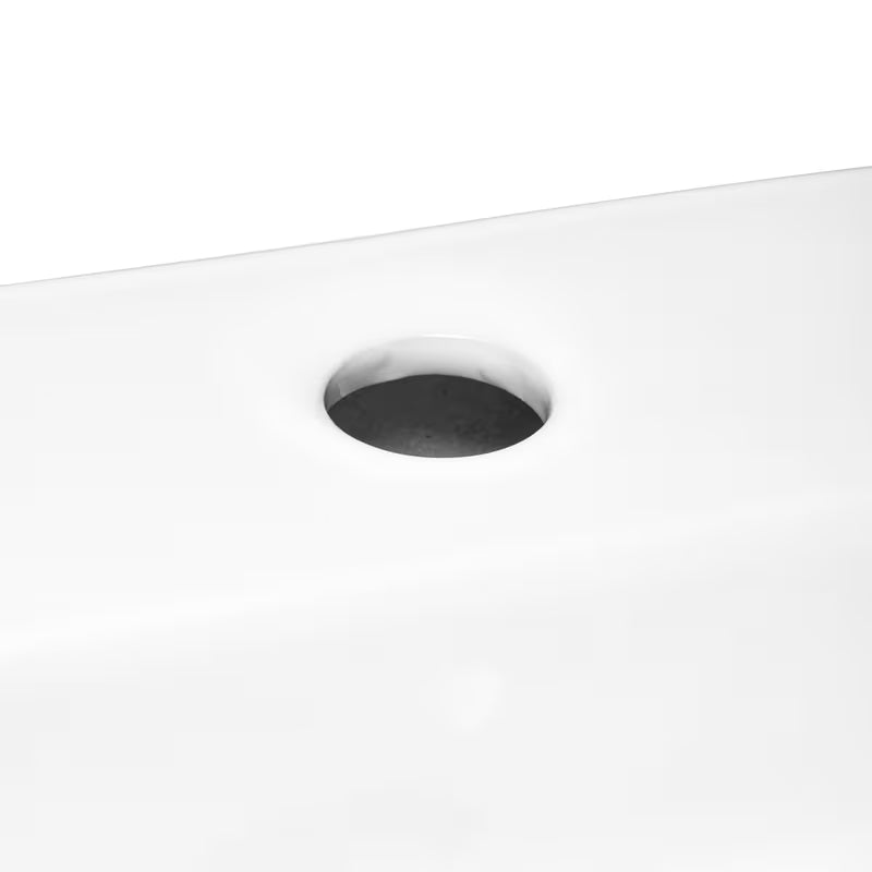 Bijeli viseće keramički umivaonik SAT Brevis 50x38,5 cm bez preljeva s otvorom pro za slavinu.